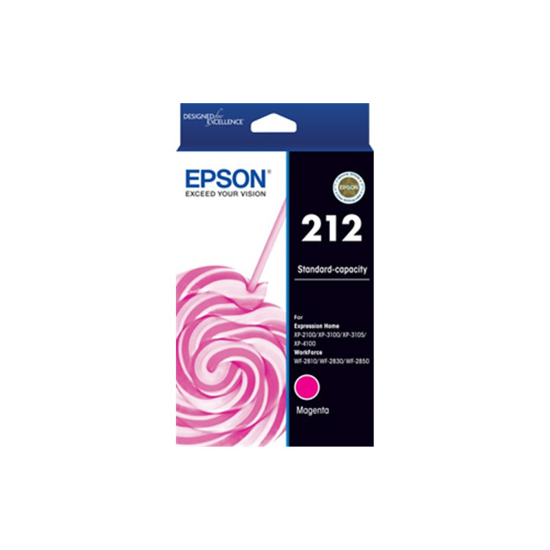 EPSON 212 STD MAGENTA INK FOR XP-4100 XP-3105 XP-3100 XP- 2100 WF-2850 WF-2830 WF-2810