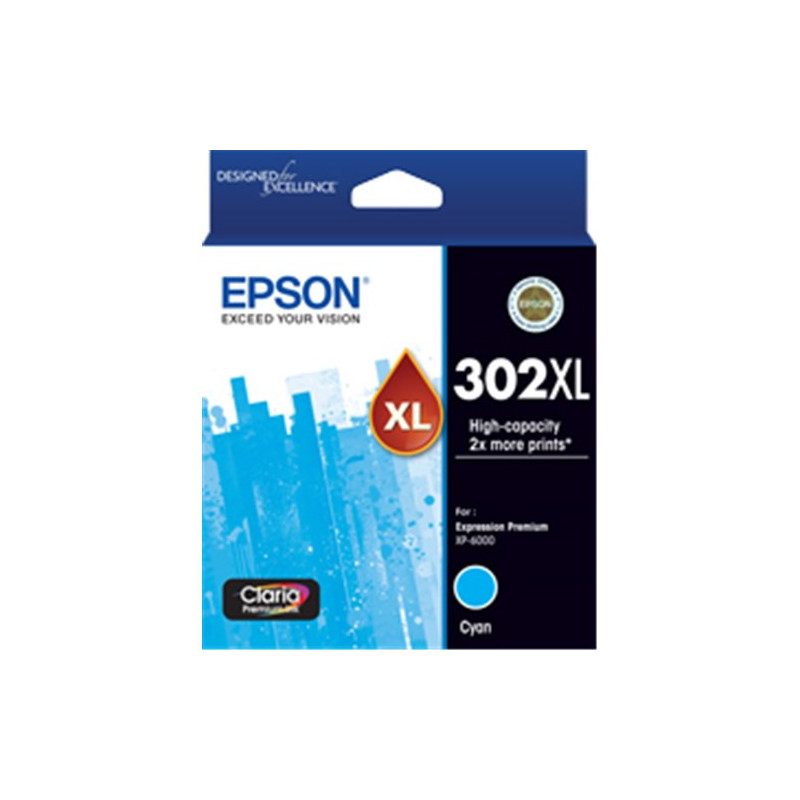 EPSON 302XL CYAN INK CLARIA PREMIUM FOR EXPRESSION PREMIUM XP-6000