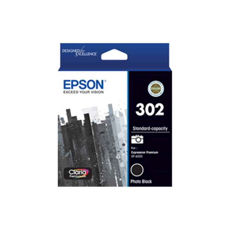 EPSON 302 PHOTO BLACK INK CLARIA PREMIUM FOR EXPRESSION PREMIUM XP-6000