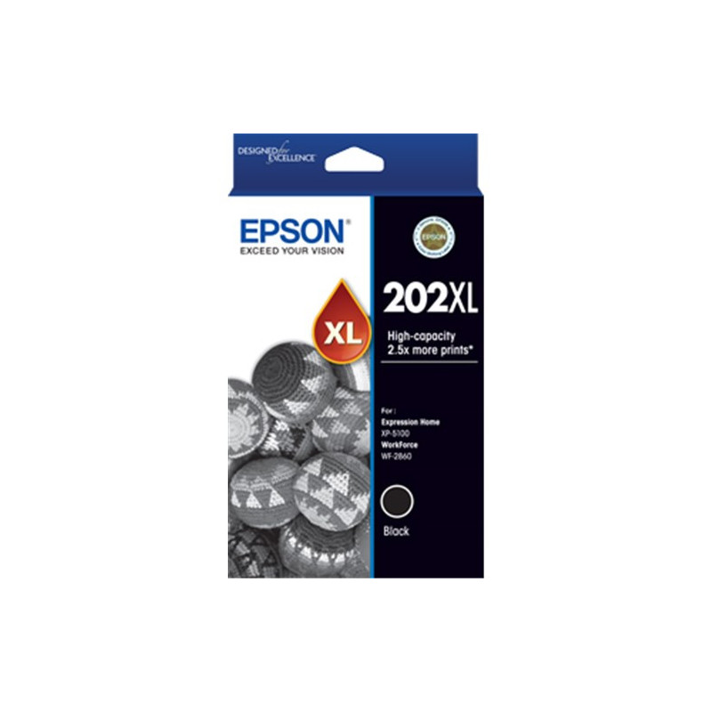 EPSON C13T02P192 202XL BLACK INK FOR XP-5100 WF-2860