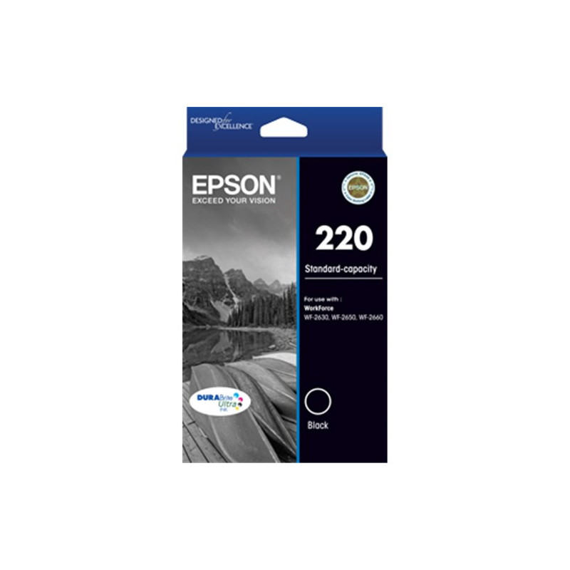EPSON 220 STD CAP DURABRITE ULTRA BLK INK WF-2630 WF-2650