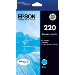 EPSON 220 STD CAP DURABRITE ULTRA CYAN INK WF-2630 WF-2650