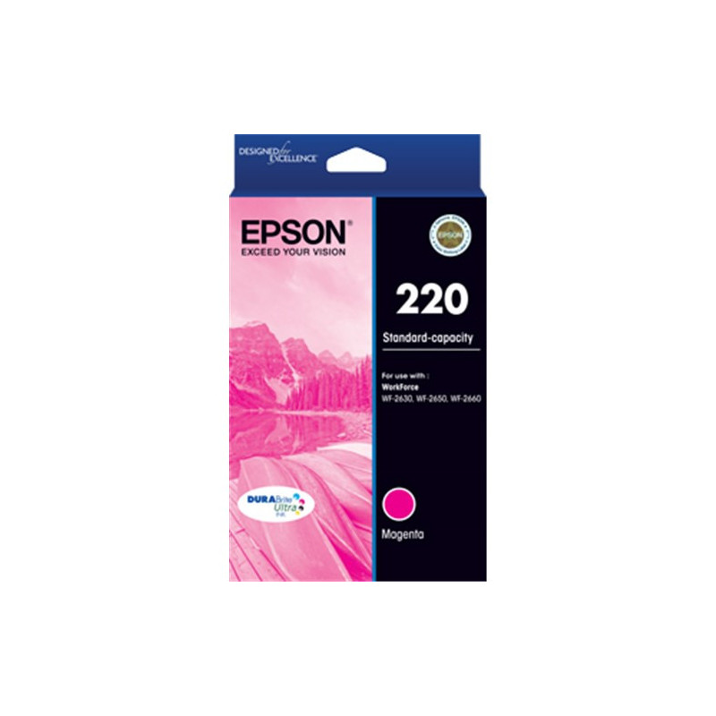 EPSON 220 STD CAP DURABRITE ULTRA MAGENTA INK WF-2630 WF-2650 WF-2660