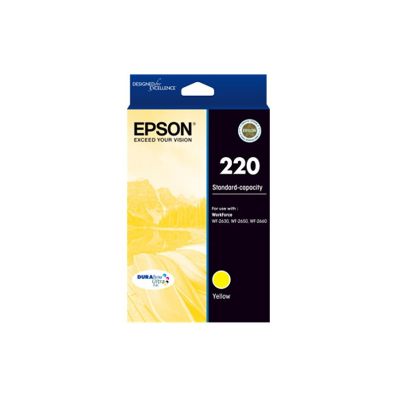 EPSON 220 STD CAP DURABRITE ULTRA YELLOW INK WF-2630 WF-2650 WF-2660