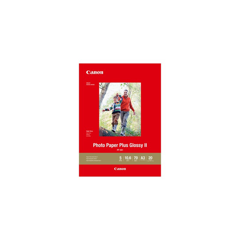 CANON PP301A3 20 SHTS 260 GSM PHOTO PAPER PLUS GLOSSY II
