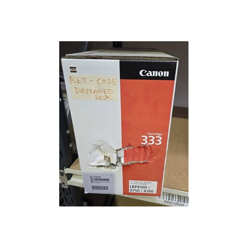 CANON CART333 STD BLACK TONER CARTRIDGE 10K TO SUIT DAMAGED CARTON