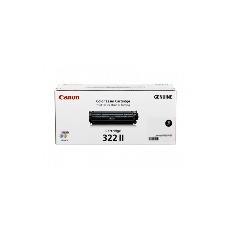 CANON CART322BKII HIGH BLACK TONER CARTRIDGE 13K TO SUIT LBP9100CDN