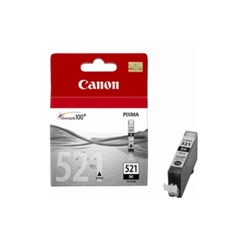 CLI-521BK BLACK INK CARTRIDGE IP360046004700 MP540 550 560 630 640 980 MX860870