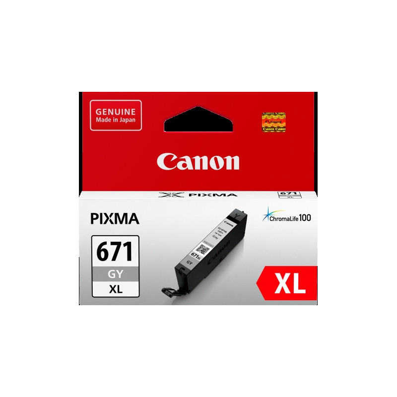 CANON CLI671XLGY GREY EXTRA LARGE INK TANK FOR MG5760BK  MG6860 MG7760