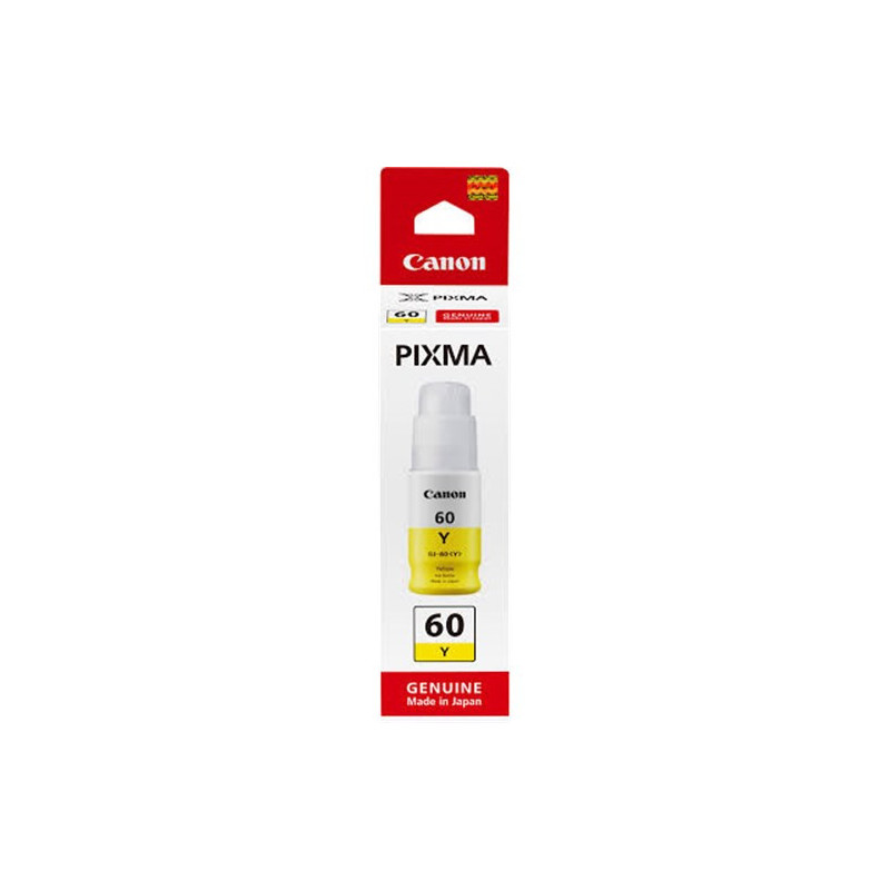 GI60Y YELLOW 70ML INK BOTTLE FOR PIXMA ENDURANCE G6060 G6065