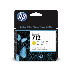 HP 712 29ML YELLOW DESIGNJET INK CARTRIDGE FOR T230/T250/T650/STUDIO
