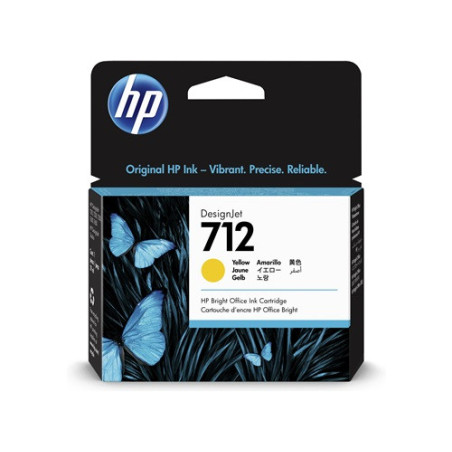 HP 712 29ML YELLOW DESIGNJET INK CARTRIDGE FOR T230/T250/T650/STUDIO