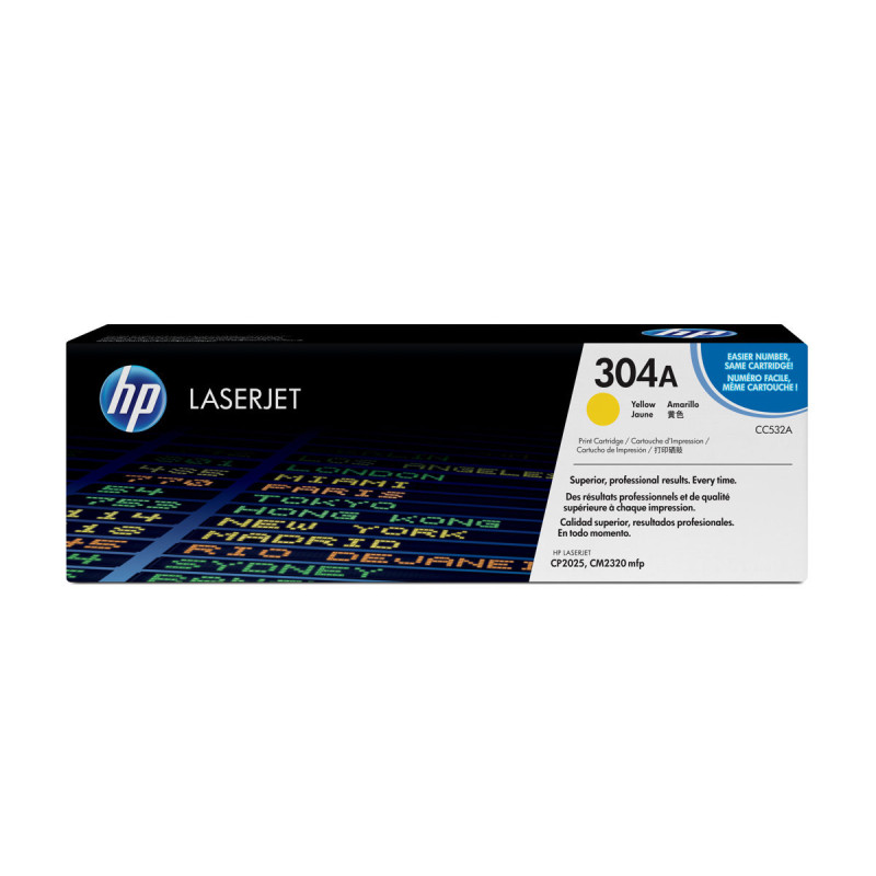 HP 304A YELLOW TONER 2800 PAGE YIELD FOR CLJ CP2025 CM2320 MFP