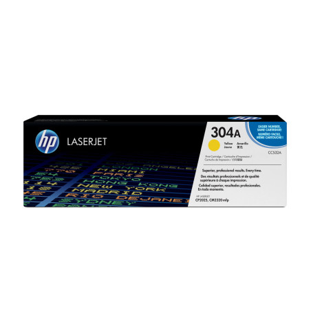 HP 304A YELLOW TONER 2800 PAGE YIELD FOR CLJ CP2025 CM2320 MFP