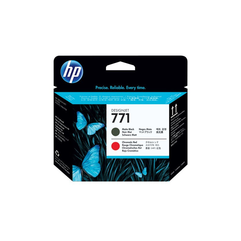 HP 771 MATTE BLACK & CHROMATIC RED DESIGNJET PRINTHEAD