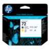 HP 72 MATTE BLACK AND YELLOW PRINTHEAD C9384A