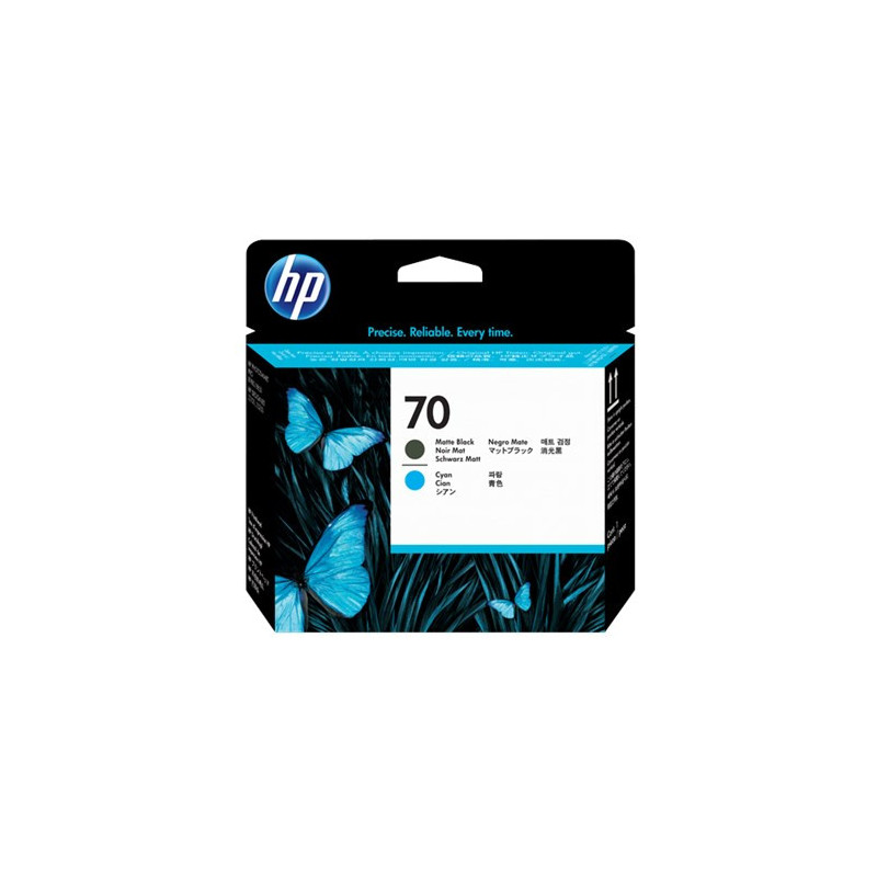 HP 70 MATTE BLACK AND CYAN PRINTHEAD C9404A FOR DJ Z2100 Z3100 Z3200 SERIES