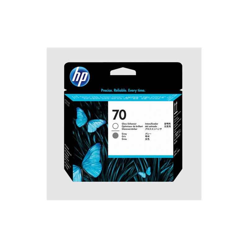 HP 70 GLOSS ENHANCER AND GREY PRINTHEAD