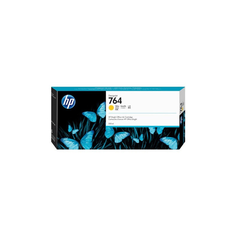 HP 764 300ML YELLOW DESIGN JET INK CARTRIDGE