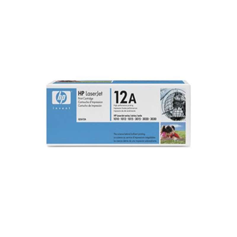 HP 12A BLACK TONER 2000 PAGE YIELD FOR LJ 10XX 30XX M1319F