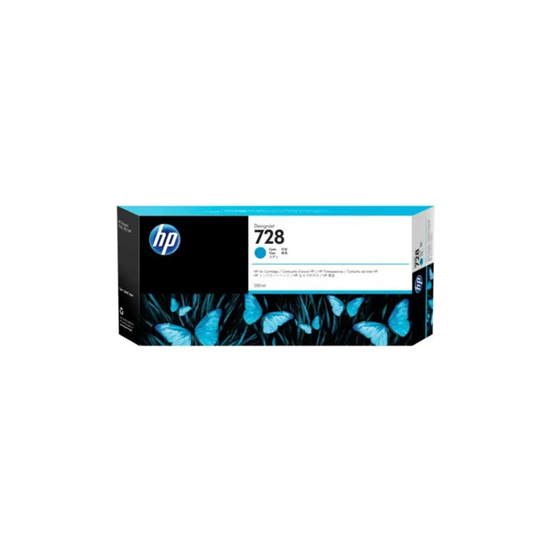 HP 728 300-ml CYAN DESIGN JET INK CARTRIDGE