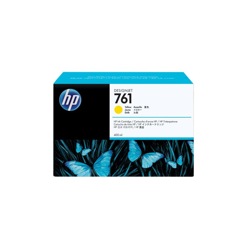 HP 761 YELLOW 400ML INK CART FOR DESIGNJET T7100