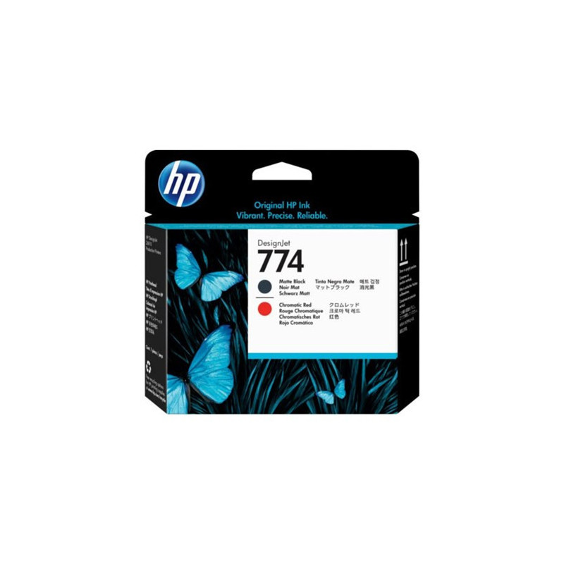 HP 774 MATTE BLACK/CHROMATIC RED DESIGNJET PRINTHEAD
