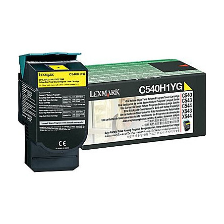 C540H1YG YELLOW TONER YIELD 2K PAGES FOR C540 C543 C544 X543 X544