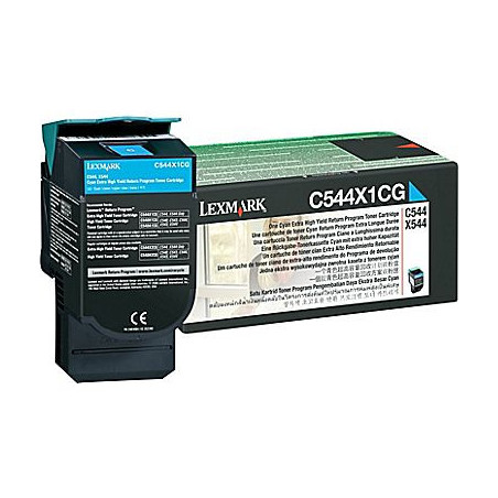 LEXMARK CYAN TONER YIELD 4000 PAGES FOR C544 X544