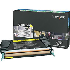 C734A1YG YELLOW TONER PREBATE YIELD 6000 PAGES FOR C734 C736
