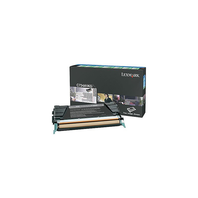 C734A1KG BLACK PREBATE TONER YIELD 8000 PAGES FOR C734 C736