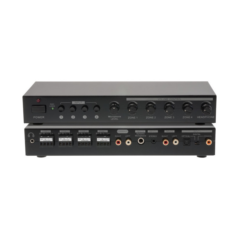 4X SOURCE / 4X ZONE STEREO AMP POWER AMPLIFIER - INBUILT DAC