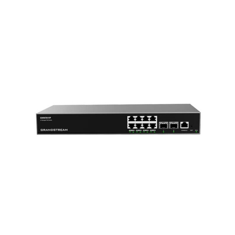 ENTERPRISE LAYER 3 MANAGED POE NETWORK SWITCH 8 X GIGE 2 X SFP