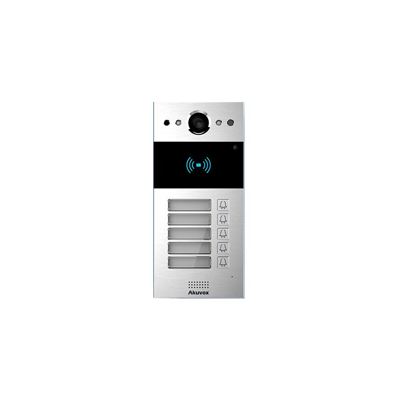 SIP INTERCOM WITH FIVE 5 BUTTONS VIDEO & CARD READER