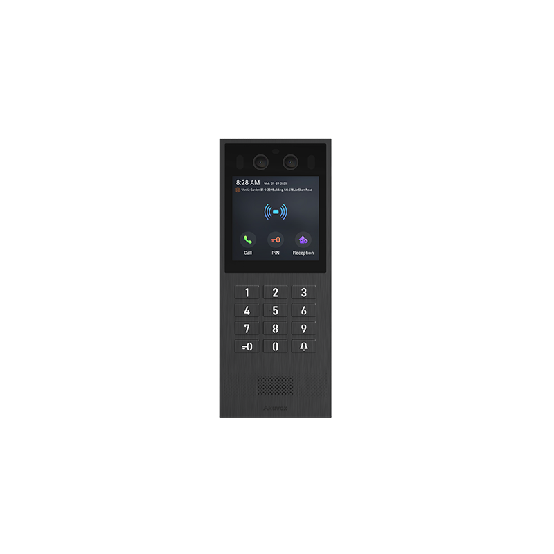VANDAL RESISTANT SIP VIDEO DOORPHONE WITH PRESS BUTTON KEYPAD