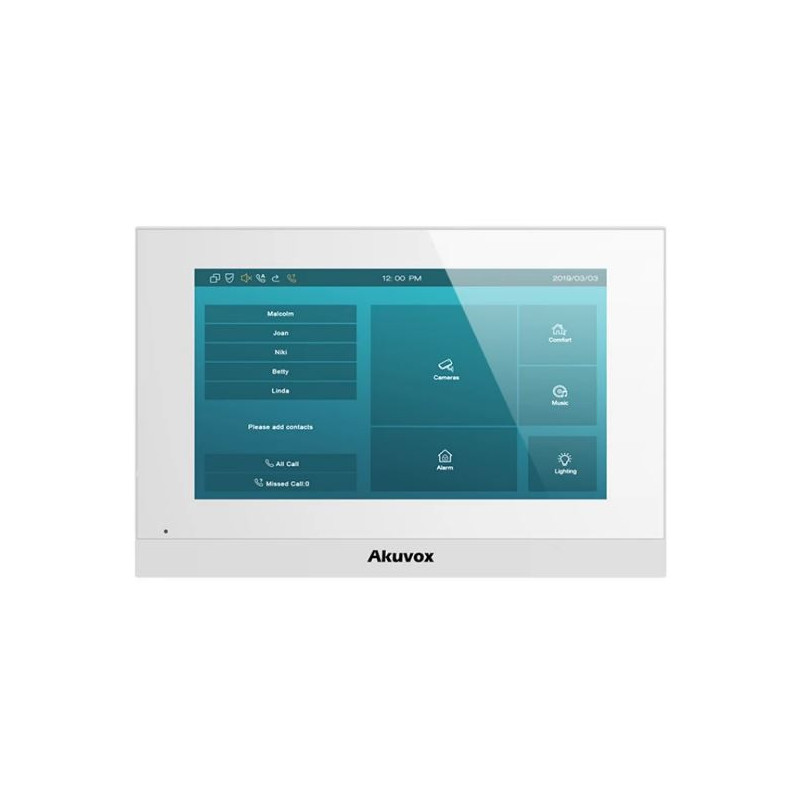 2-WIRE SIP INDOOR UNIT WITH WI-FI IN WHITE LINUX VERSION