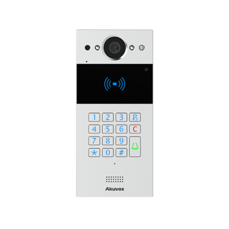 SIP INTERCOM WITH KEYPAD AND RF CARD READER SILVER