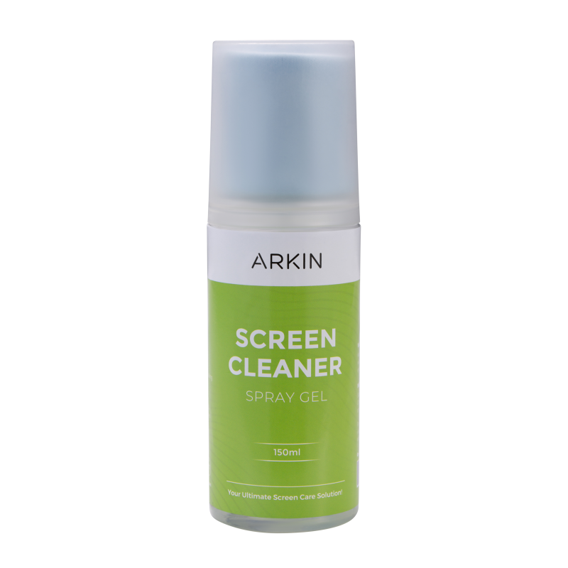 ARKIN SCREEN CLEANING KIT 150ML INC MICROFIBRE CLOTH ALCOHOL & AMMONIA FREE