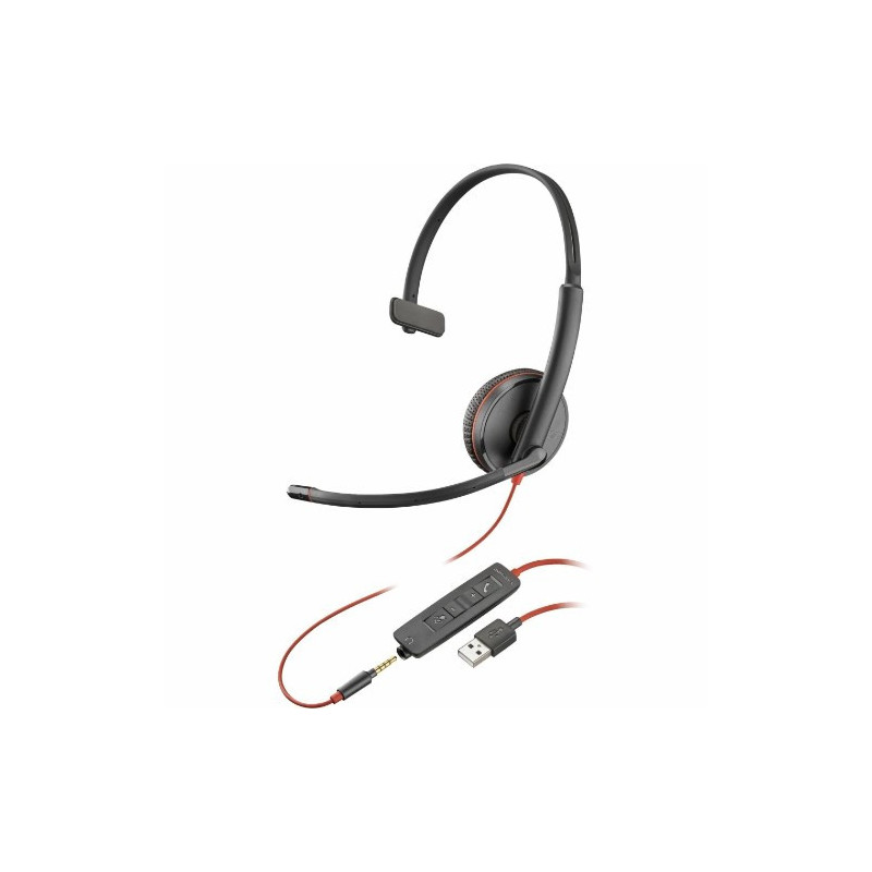 POLY BLACKWIRE 3215 MONAURAL USB-A HEADSET