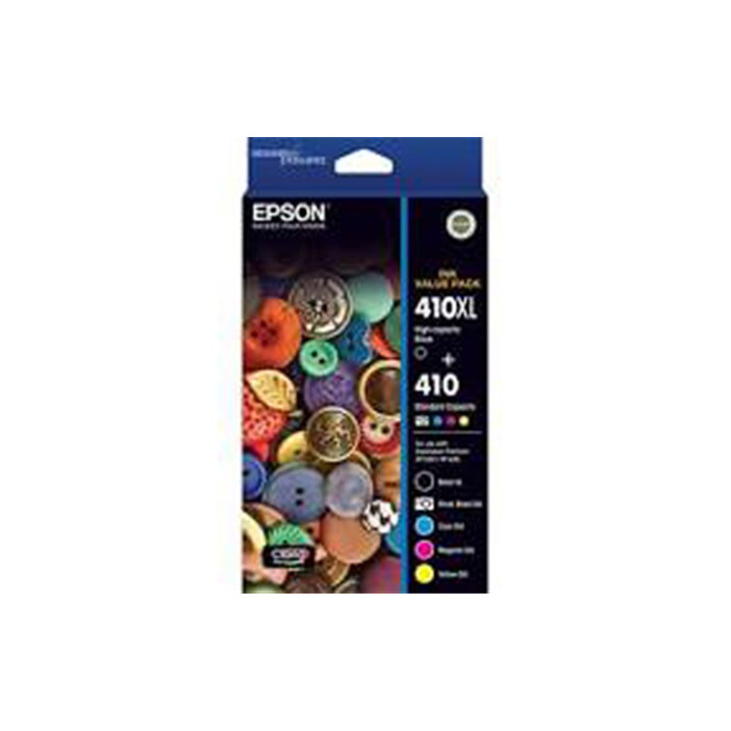 EPSON 410XL BLACK STD CLRS PB C M Y X 5 INK VALUE PACK XP-530 XP-630