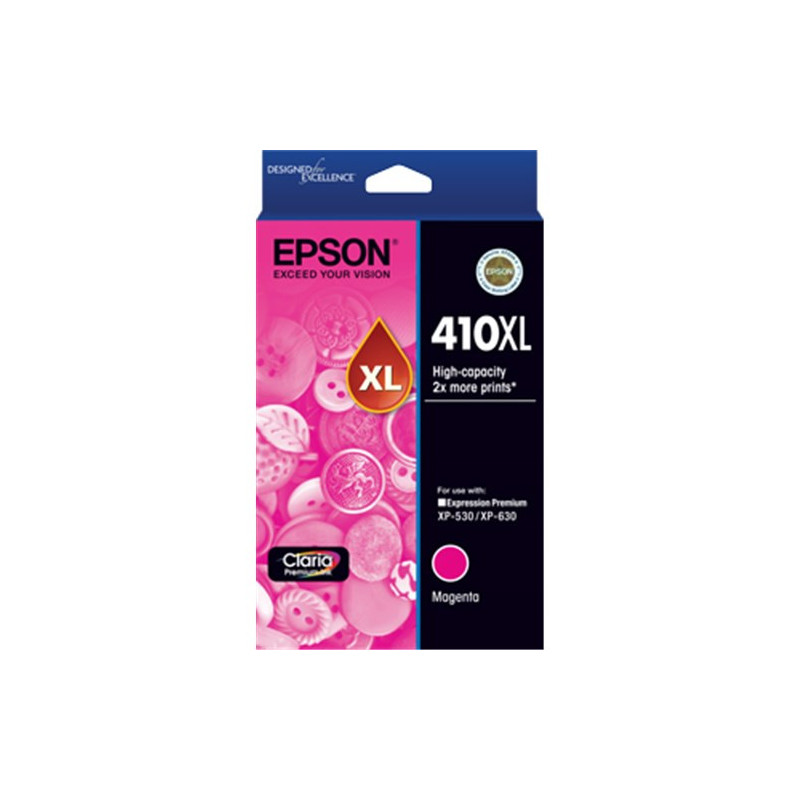 EPSON 410XL HIGH CAP CLARIA PREMIUM MAGENTA INK CART XP-530 XP-630