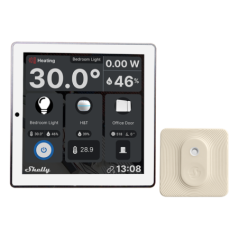 SHELLY WALL DISPLAY WHITE WITH SMART HUMIDITY AND TEMPERATURE SENSOR
