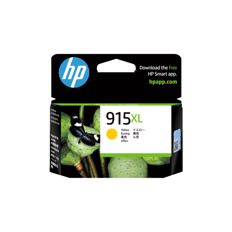 HP 915XL YELLOW ORIGINAL INK CARTRIDGE 825 PAGES