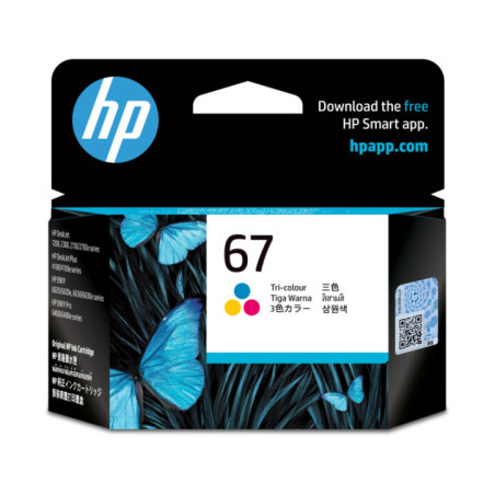 HP 67 TRI-COLOR ORIGINAL INK CARTRIDGE 100 PAGE YIELD
