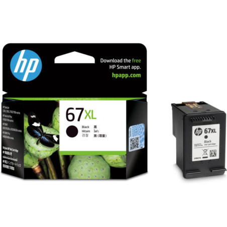 HP 67XL BLACK ORIGINAL INK CARTRIDGE 240 PAGE YIELD