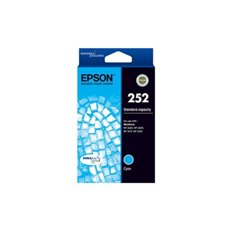 252 STD CAPACITY DURABRITE ULTRA CYAN INK FOR WORKFORCE PRO WF-3620 3640 7610 7620