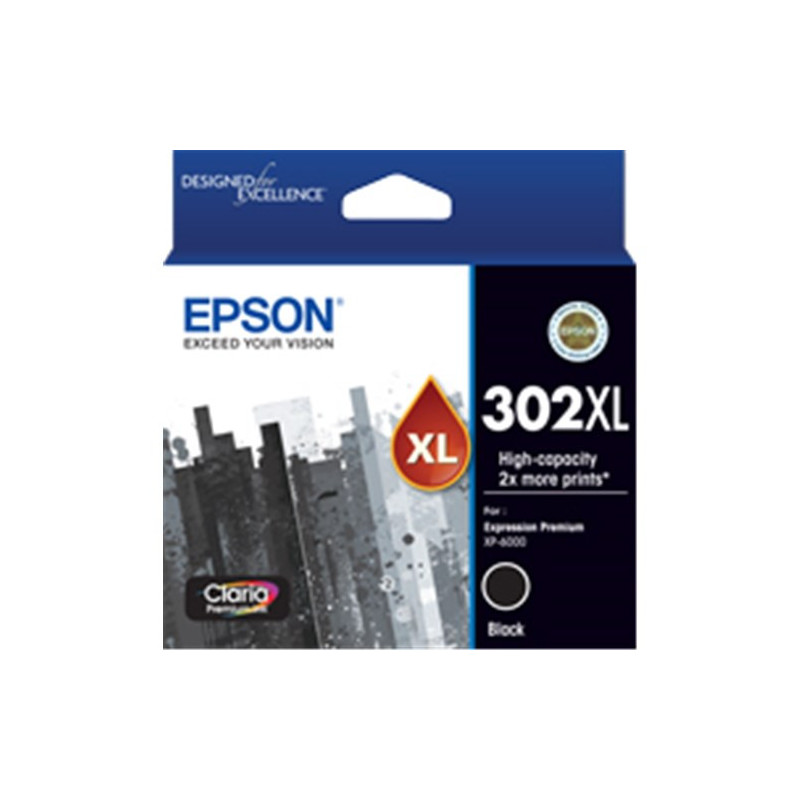 EPSON 302XL PIGMENT BLACK INK CLARIA PREMIUM FOR EXPRESSION PREMIUM XP-6000