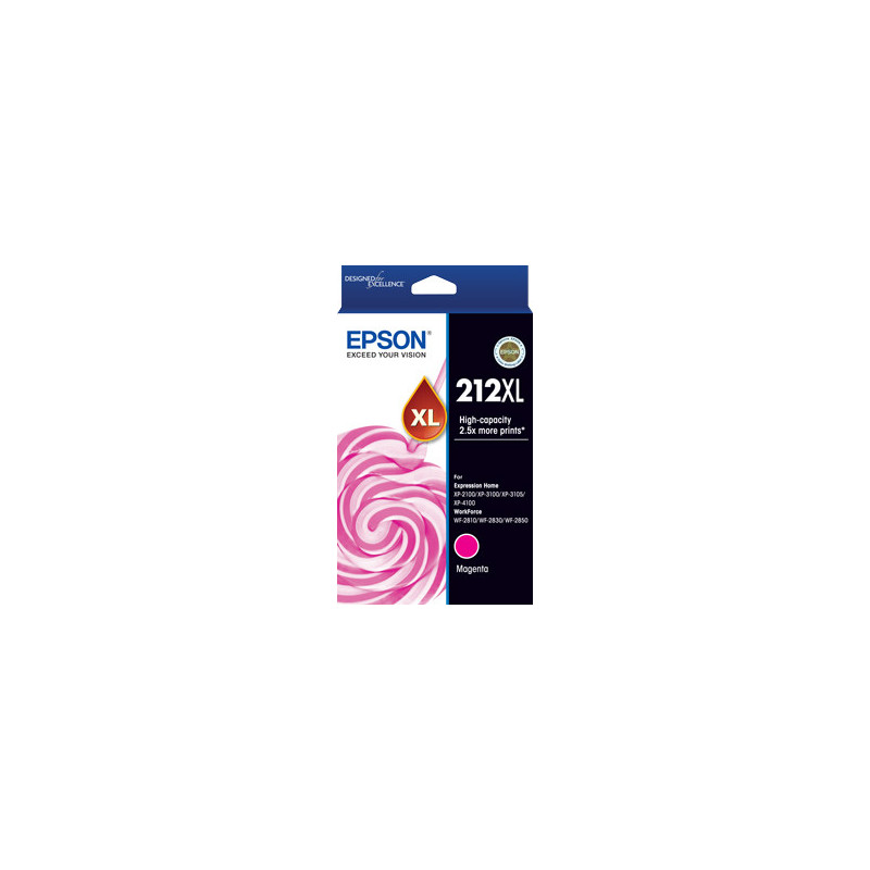 EPSON 212XL MAGENTA INK FOR XP-4100 XP-3105 XP-3100 XP- 2100 WF-2850 WF-2830 WF-2810