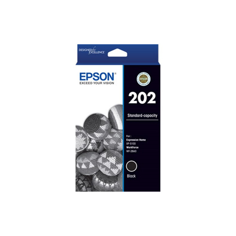 EPSON C13T02N192 202 STD BLACK INK FOR XP-5100 WF-2860