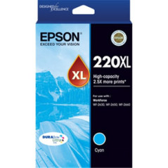 EPSON 220XL HIGH CAP DURABRITE ULTRA CYAN INK WF-2630 WF-2650 WF-2660
